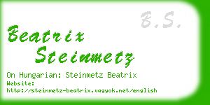beatrix steinmetz business card